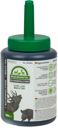 Eurohunt Lockmittel Buchenholzteer mit Pinsel (500ml)