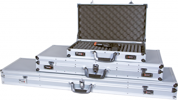 Franzen Waffenkoffer Silber Drehkombinationsschloss mit 84 x 34cm