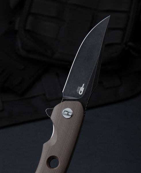 Bestech Klappmessser Arctic Braun Stonewashed