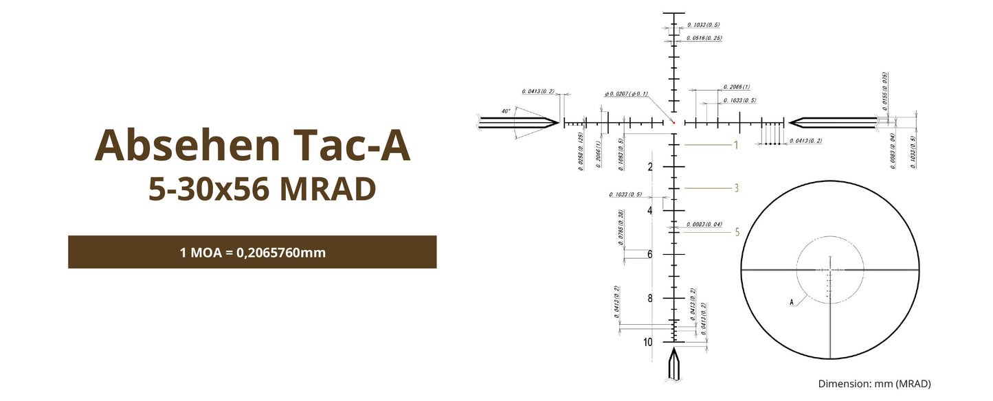 Zielfernrohr | DDMP V6 5-30x56 Long Range | MRAD | tac-A