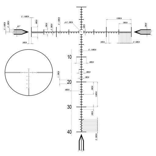 Zielfernrohr | DDMP V10 4-40x50 Sportschießen | 1/8 MOA | tac-A